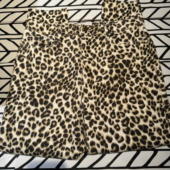 FRAME Ali High Rise Cigarette Jeans in leopard size 32 - Picture 4 of 8